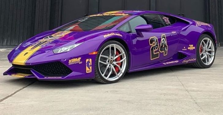 Un fan de Kobe Bryant tunea un Lamborghini en homenaje al exbaloncestista