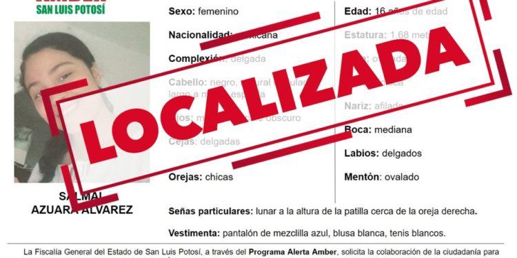 Se localiza a jovencita de Tanquían de Escobedo; FGESLP desactiva Alerta Amber