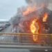 Incendio en bodega ferrocarrilera