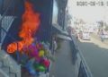 Por diversión, adolescentes prenden fuego a vendedor de globos