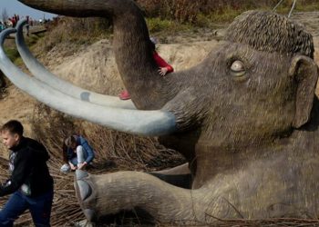 Hallan en Rusia estructura hecha con huesos de mamut