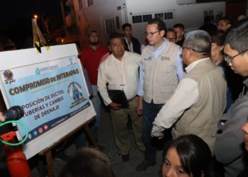 Programa INTERAPAS reposición de línea de drenaje en Galvez
