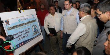Programa INTERAPAS reposición de línea de drenaje en Galvez
