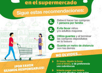 Servicios de Salud emiten recomendaciones para acudir al supermercado