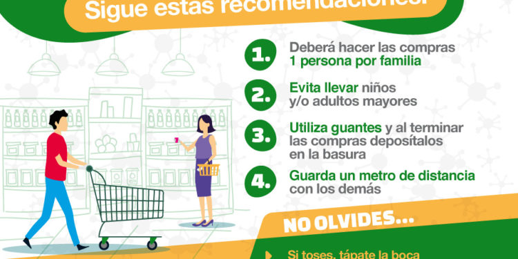 Servicios de Salud emiten recomendaciones para acudir al supermercado
