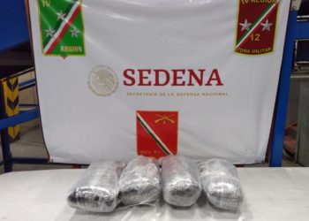 Personal militar aseguró más de 8 kilos de marihuana