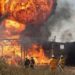 #Video Se incendia bodega de huachicol en Tabasco