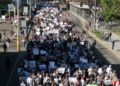 Marchan estudiantes en Puebla para exigir paz y justicia