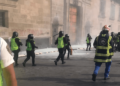 Lesionan a 18 mujeres policía en marcha