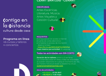 Actividades artísticas y talleres en línea del CEART