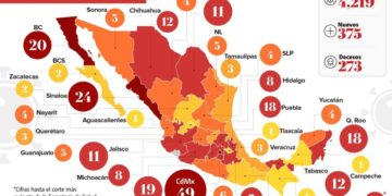 Mapa del coronavirus en México