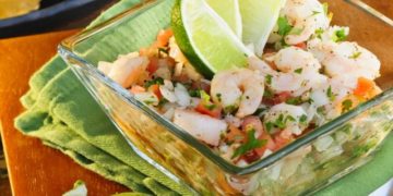 Para este fin prepara un rico ceviche de camarón a la mexicana