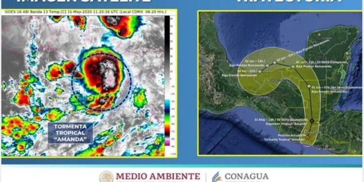 Alertan por Amanda, tormenta tropical