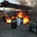 La Guardia Nacional atiende incendio en recicladora