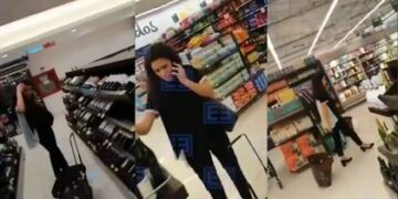 Luisa María Alcalde es captada en de compras sin cubrebocas