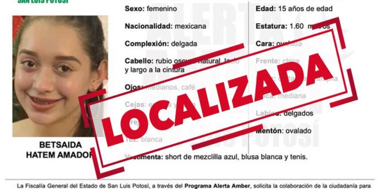 FGE Desactiva Amber para jovencita de San Vicente