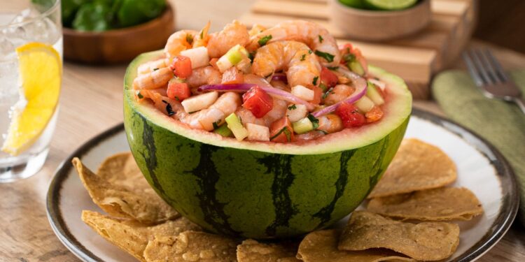 Ceviche de camarón fácil