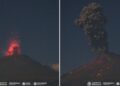Volcán Popocatépetl registra explosión lanzando material incandescente