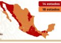 18 estados en naranja, 14 en rojo para la próxima semana: Ssa
