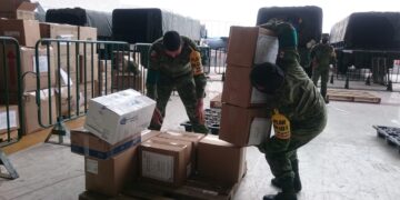 Ejército Mexicano realiza el traslado de insumos médicos de Cd. de México a San Luis Potosí