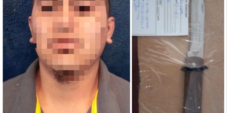 Detenido por ultraje a la autoridad y portar arma blanca