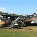 Militares encuentran avioneta quemada en Mapastepec, Chiapas