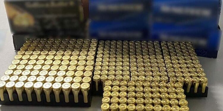 Aseguran 30 mil cartuchos de armas de fuego provenientes de EU