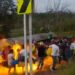 Momento en el que explota una pipa con combustible