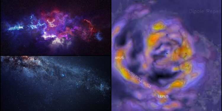 Descubren “pared de galaxias” detrás de la Vía Láctea, es llamado “Muro del Polo Sur”