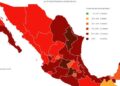 Mapa del COVID19 en México 1 de agosto