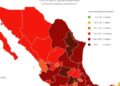 Mapa del COVID19 en México 30 de agosto