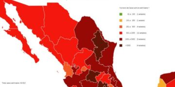Mapa del COVID19 en México 30 de agosto