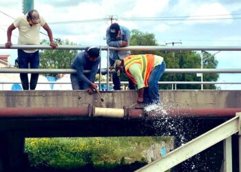 Se interviene línea de conducción en Puente Morales