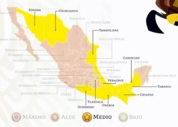 Cambian 10 Estados a amarillo