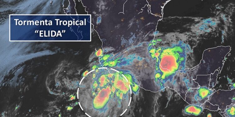 Tormenta tropical ‘Elida’ causará lluvias intensas en Nayarit y Jalisco