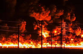 Gigantesco incendio afecta una fábrica de plásticos en Dallas, Texas