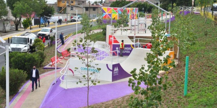 Alfredo del Mazo supervisa el parque lineal Zaragoza