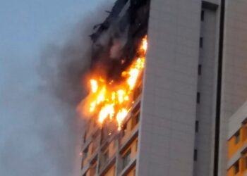 Incendio en una torre del norte de Madrid