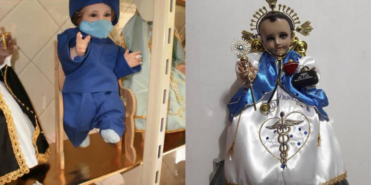 Se encomiendan al Santo Niño Doctor de Tepeaca para que los proteja del COVID-19