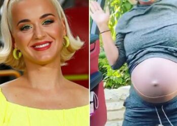 Katy Perry se divierte al enseñar su ‘baby bump’