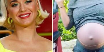 Katy Perry se divierte al enseñar su ‘baby bump’
