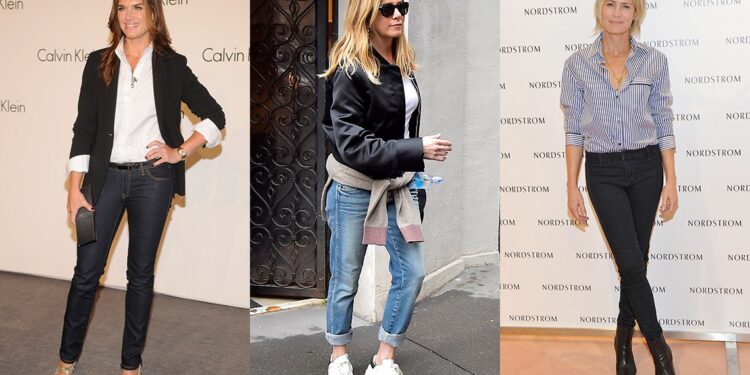 El estilo para vestir skinny jeans