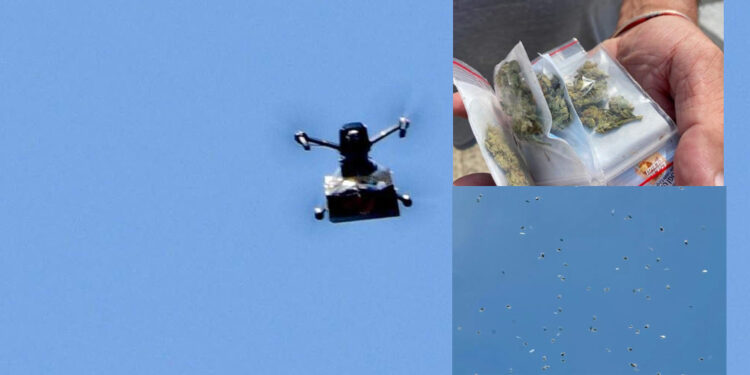 Un dron deja caer cientos de paquetitos de marihuana en Israel