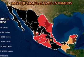Mapa del Covid-19 en México 27 de septiembre