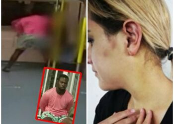#Video Afroamericano golpea a mujer colombiana en metro de Miami