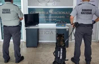 Encuentran medio kilo de metanfetamina dentro de una televisión
