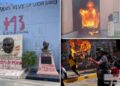 Normalistas protestan en Congreso de Guerrero