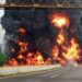 Choque provoca explosión de pipa con combustible en Tabasco; mueren 4 personas