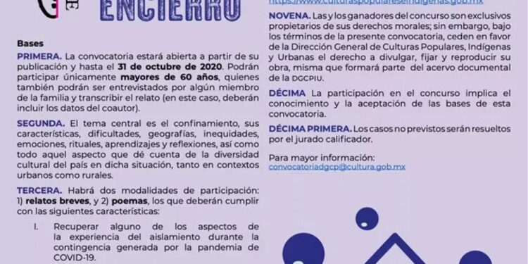 Convocatoria “Cuentos y poemas desde el encierro”