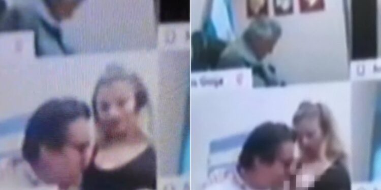 Diputado exhibe más que leyes, en pleno delicioso durante sesión virtual